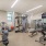 Fitness Center featuring cardio equipment, free weights and standing bikes